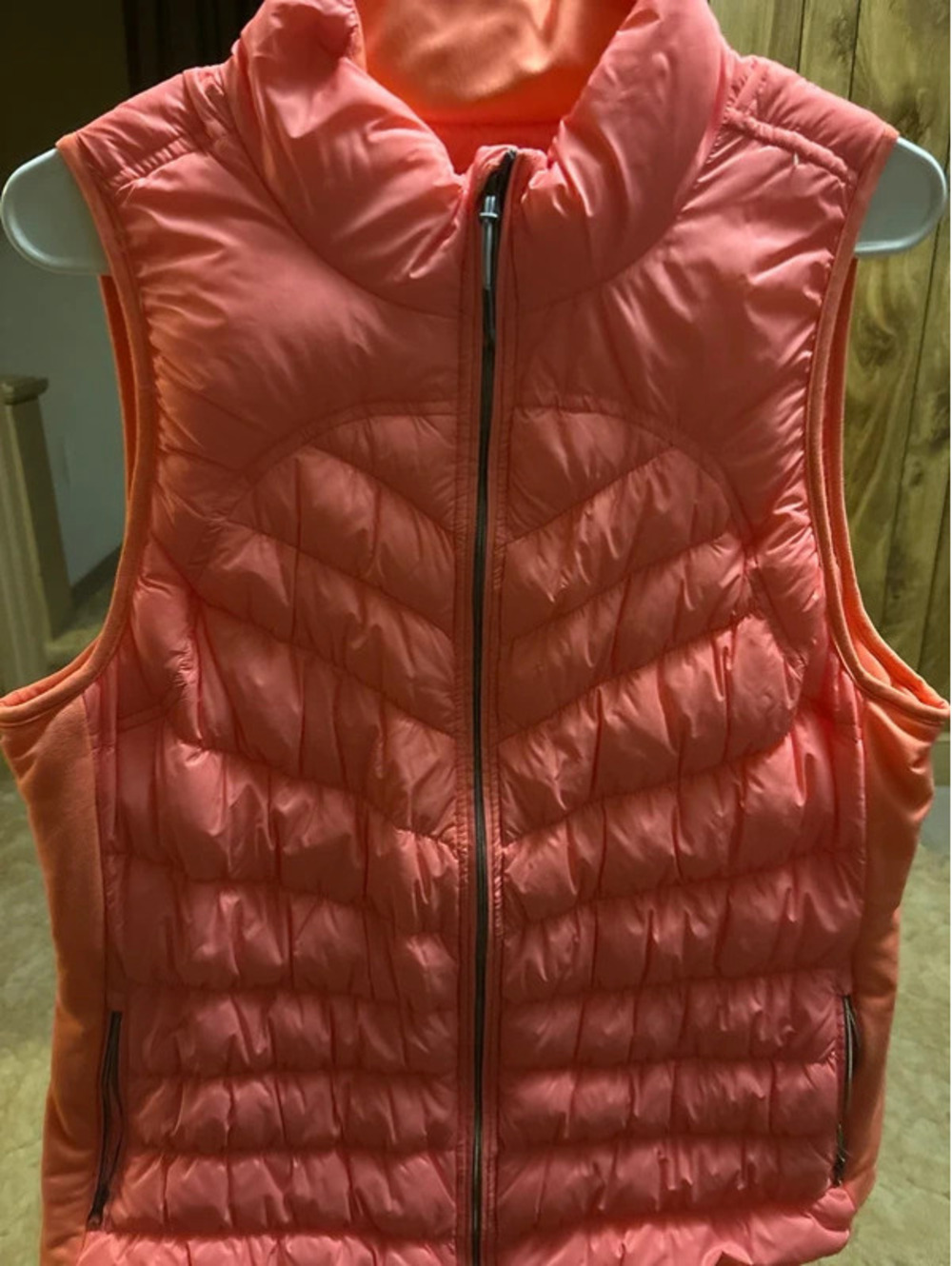 Coral Color Duck Down Puffer Vest Jacket Size XL